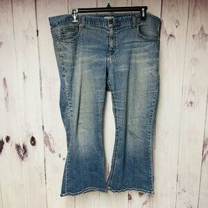 Tommy Hilfiger Flare Studded Medium Faded Stretch Jeans Plus Size 20R